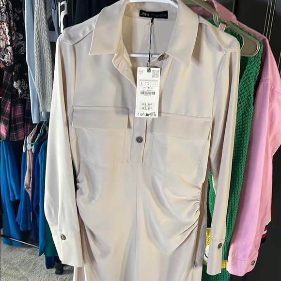 Zara Cream Dress 9878/072/721 - Picture 5 of 5